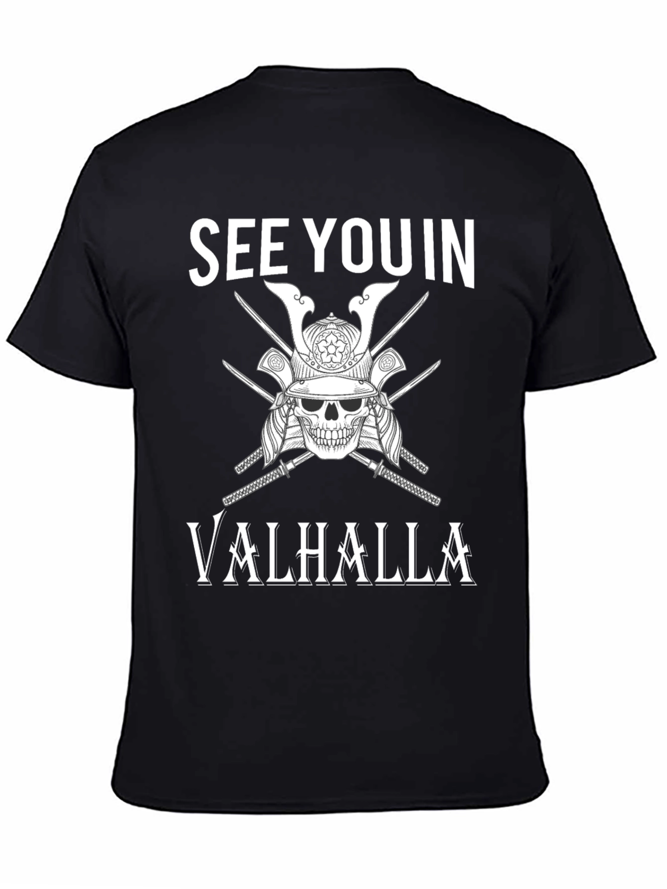 See You In Valhalla Samurai Skull T-Shirt