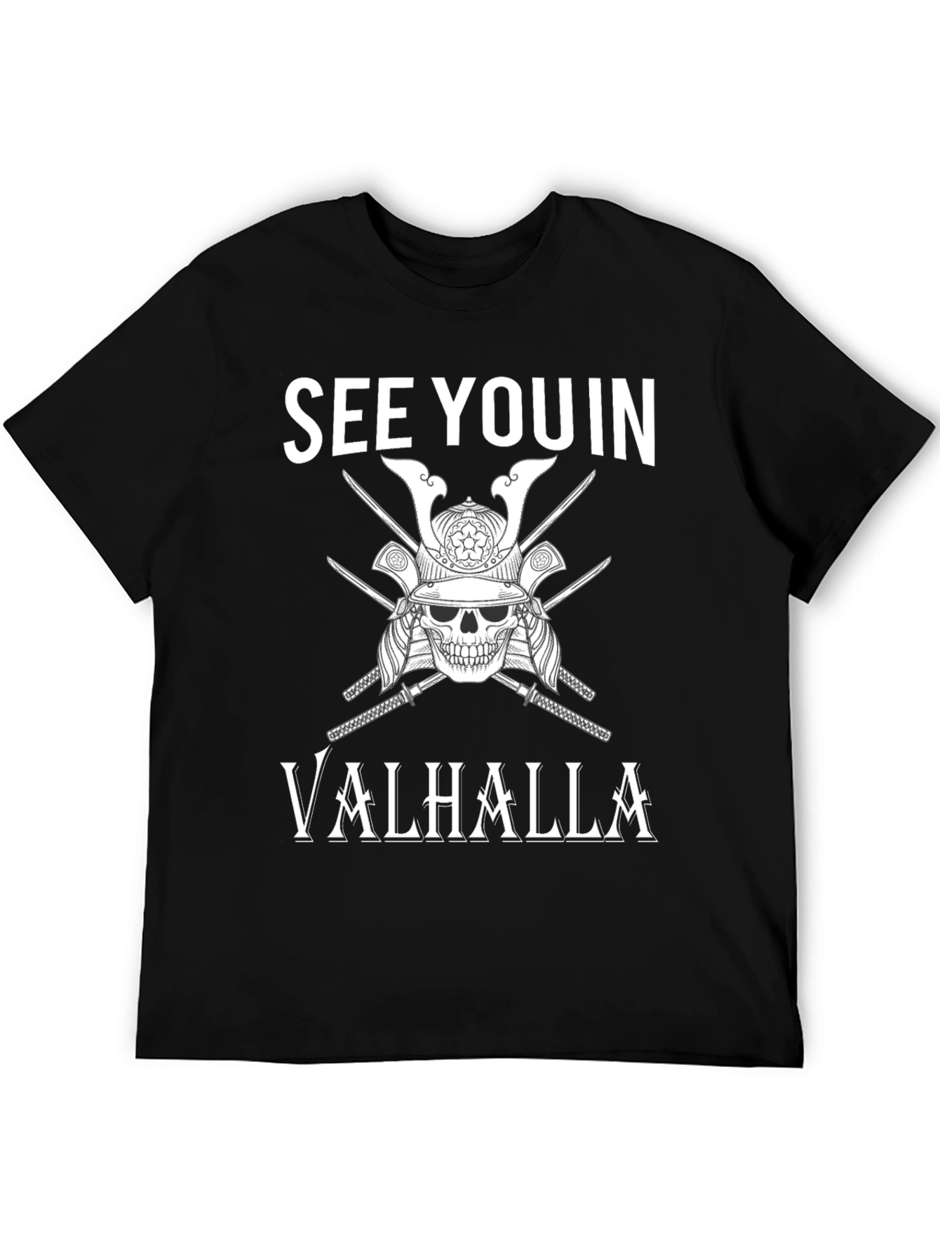 See You In Valhalla Samurai Skull T-Shirt