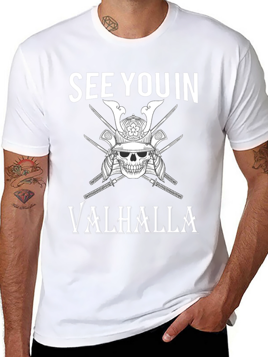 See You In Valhalla Samurai Skull T-Shirt