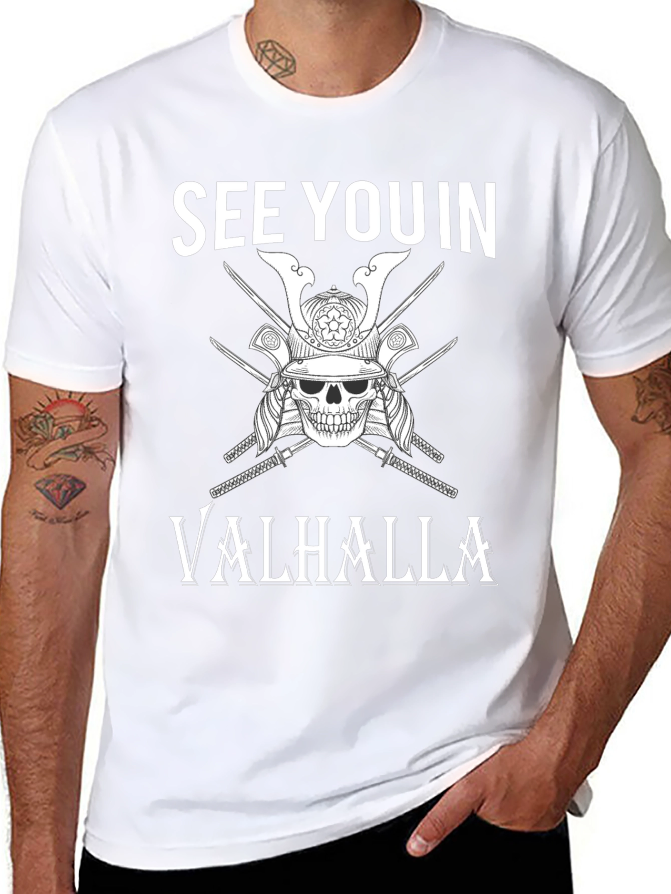 See You In Valhalla Samurai Skull T-Shirt