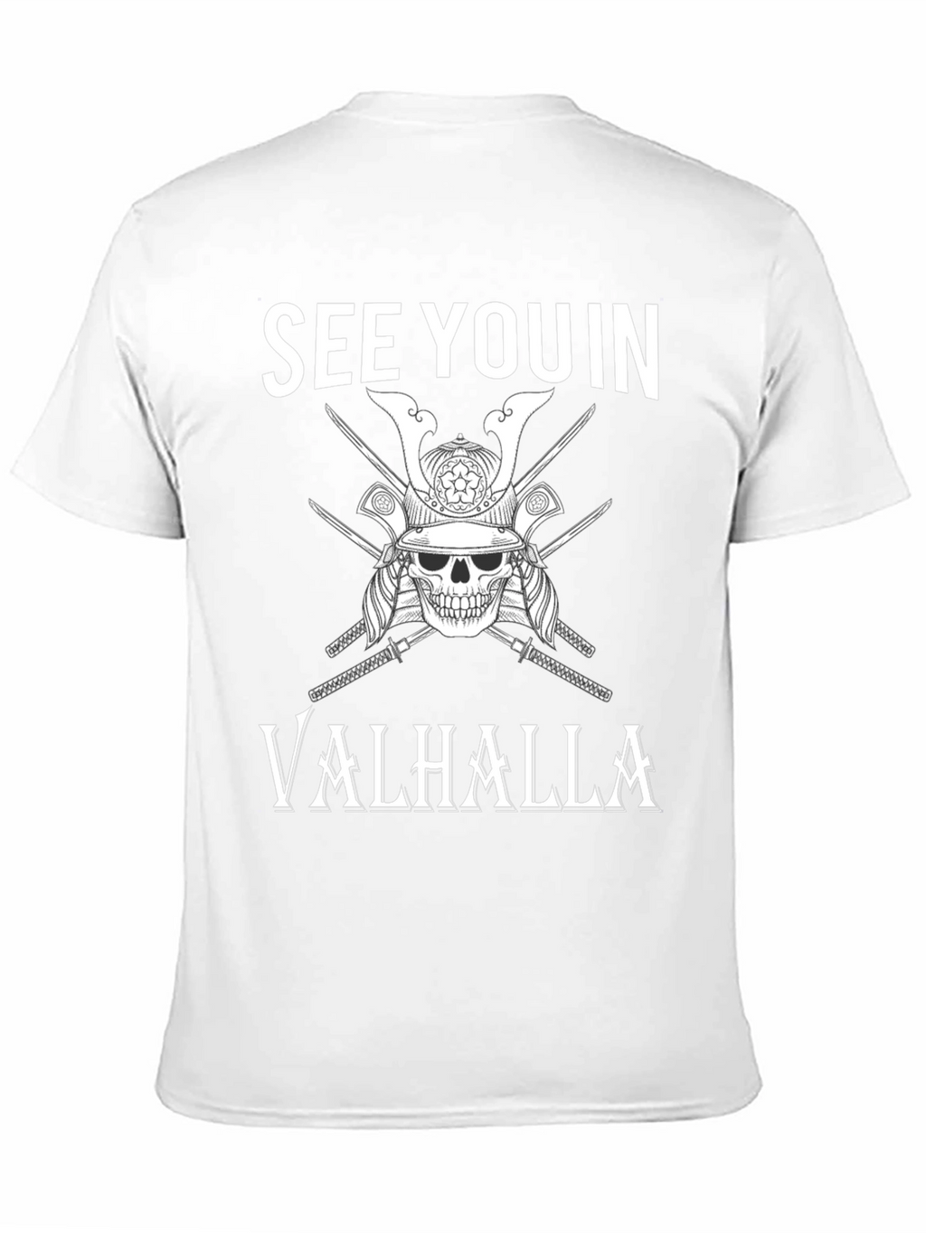 See You In Valhalla Samurai Skull T-Shirt
