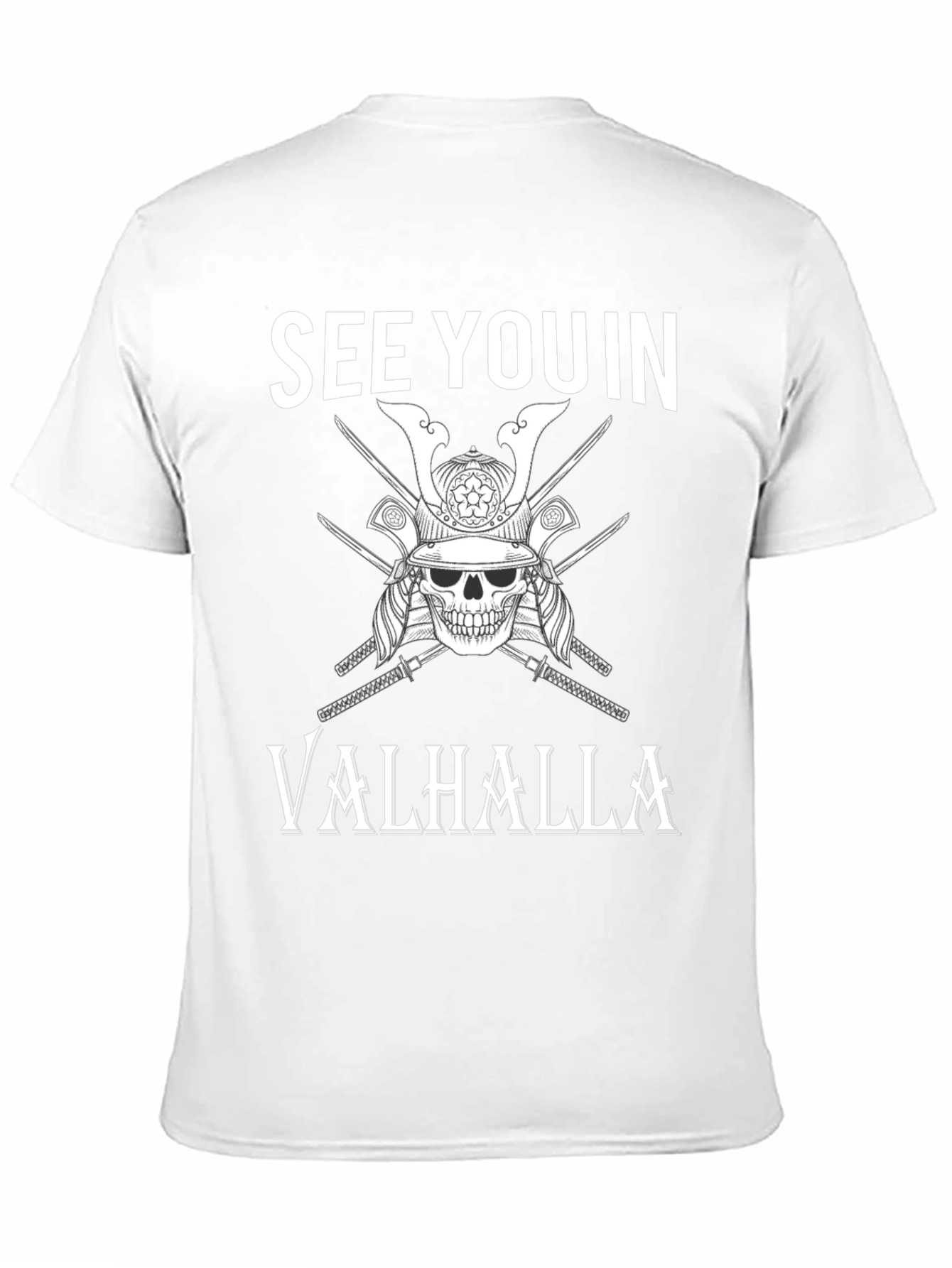 See You In Valhalla Samurai Skull T-Shirt