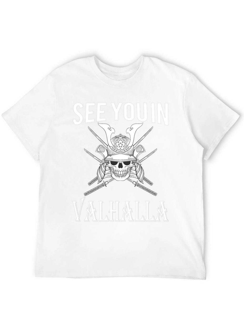 See You In Valhalla Samurai Skull T-Shirt