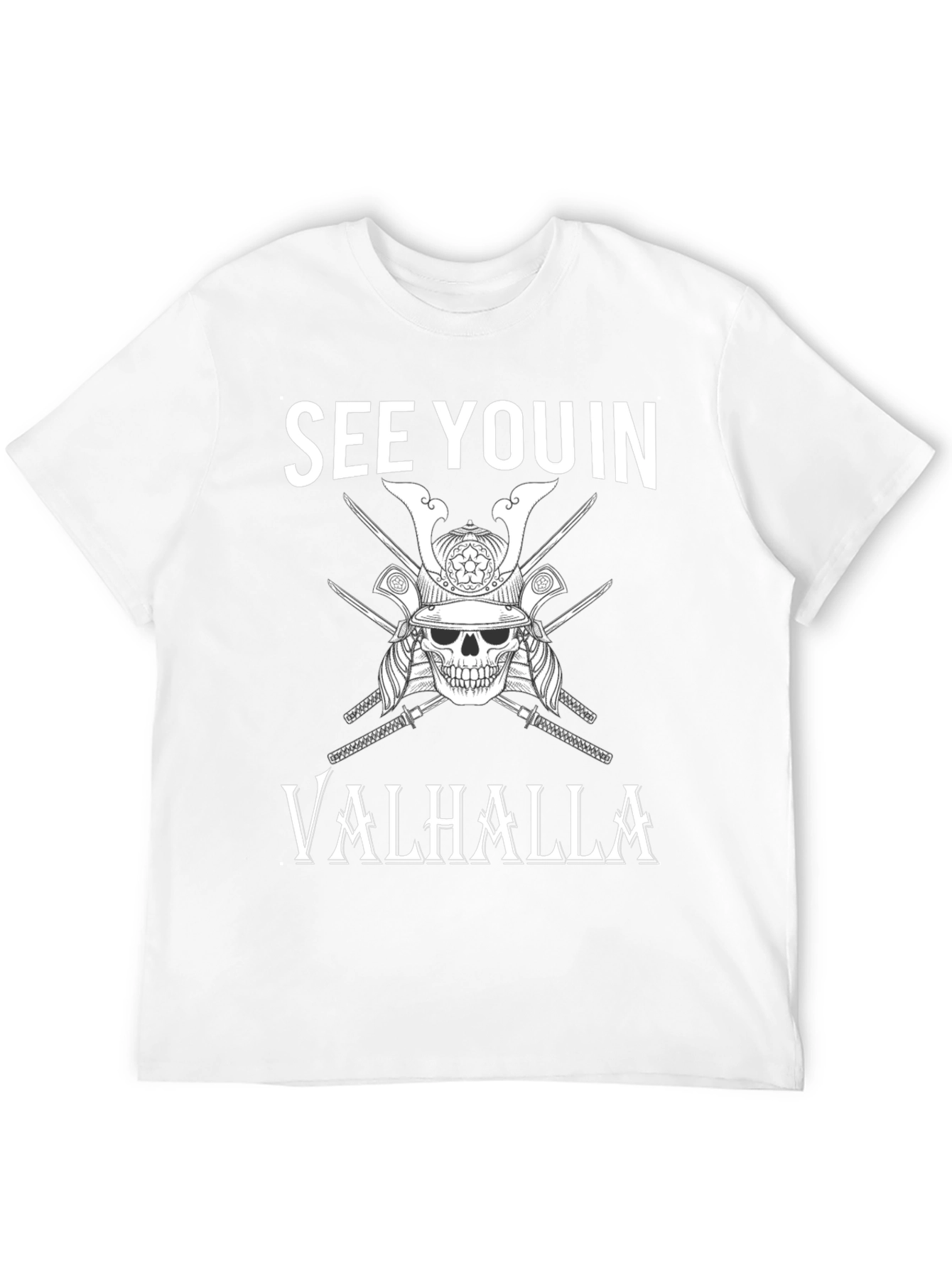 See You In Valhalla Samurai Skull T-Shirt