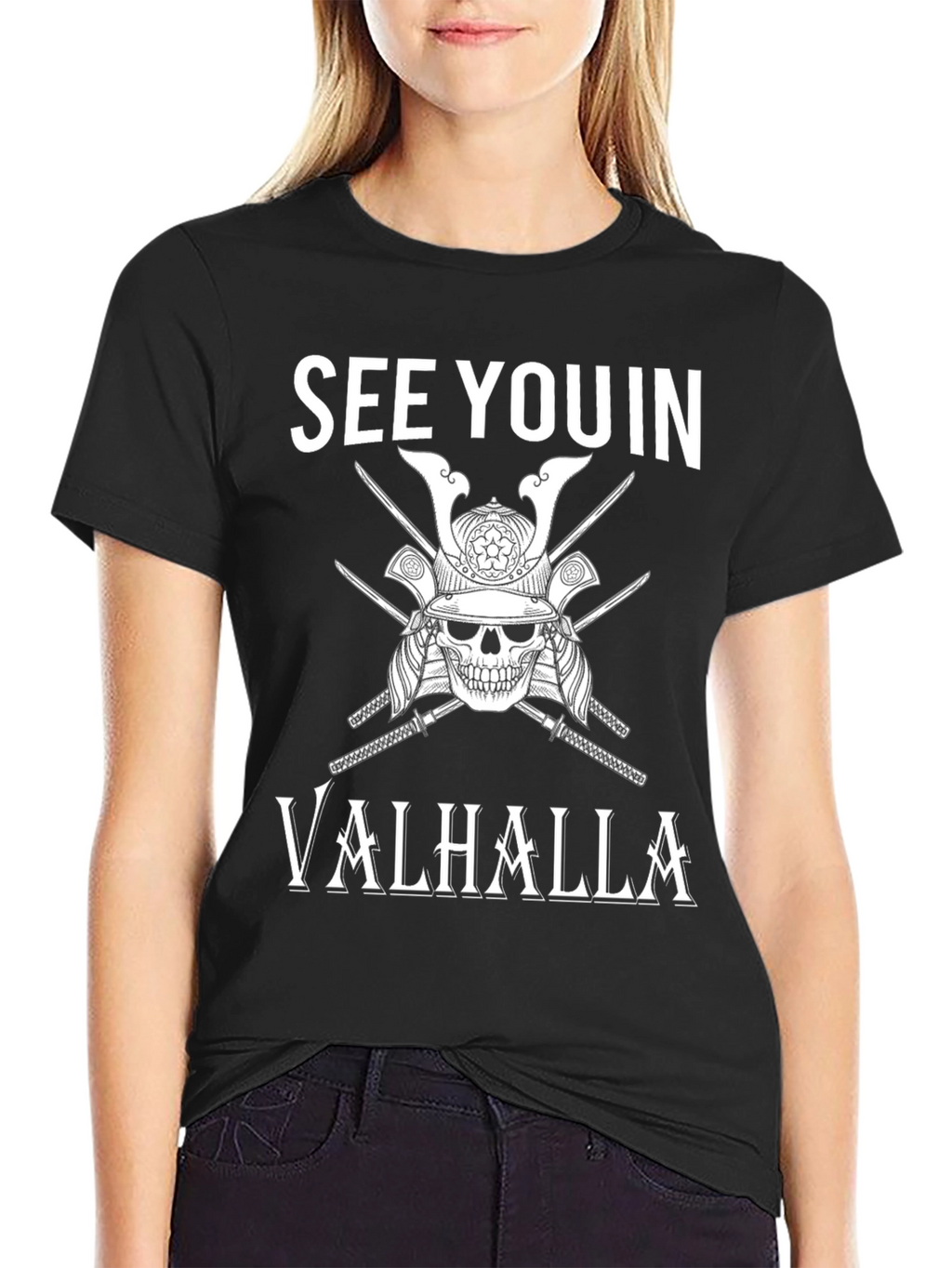 See You In Valhalla Samurai Skull T-Shirt
