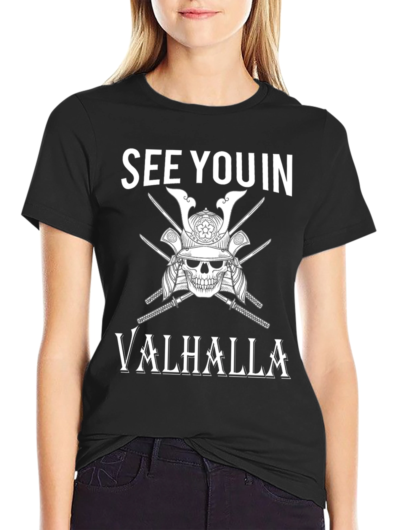 See You In Valhalla Samurai Skull T-Shirt