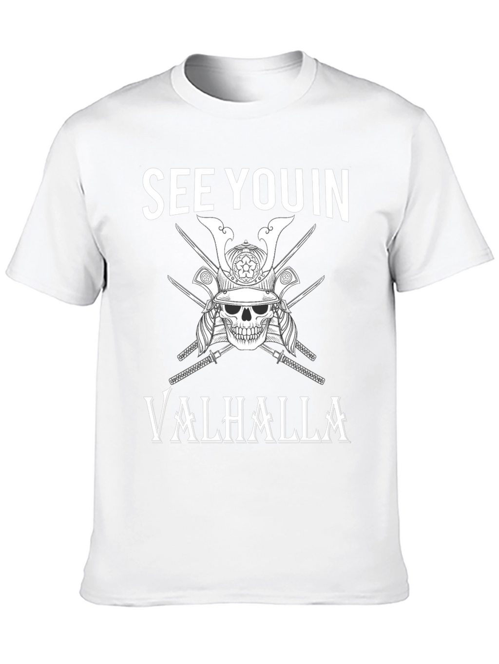 See You In Valhalla Samurai Skull T-Shirt