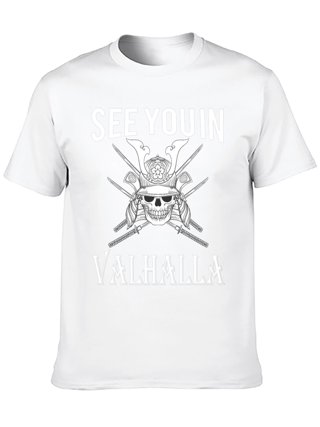 See You In Valhalla Samurai Skull T-Shirt