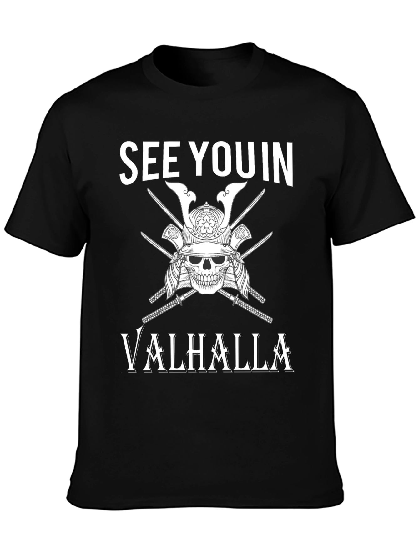 See You In Valhalla Samurai Skull T-Shirt