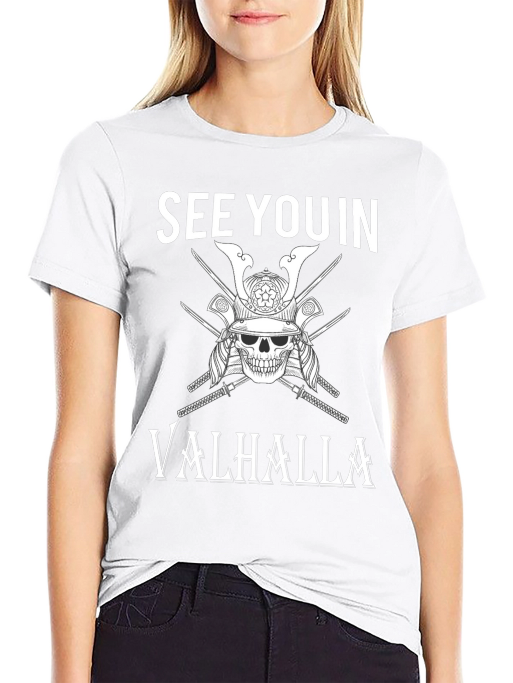 See You In Valhalla Samurai Skull T-Shirt