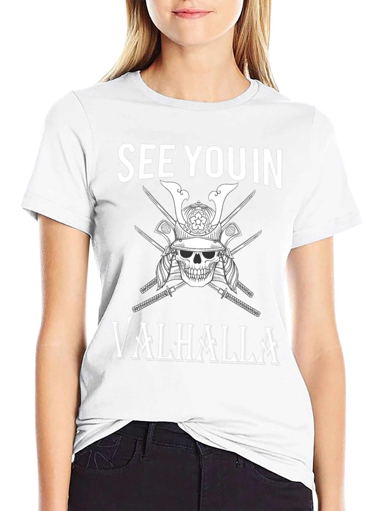 See You In Valhalla Samurai Skull T-Shirt