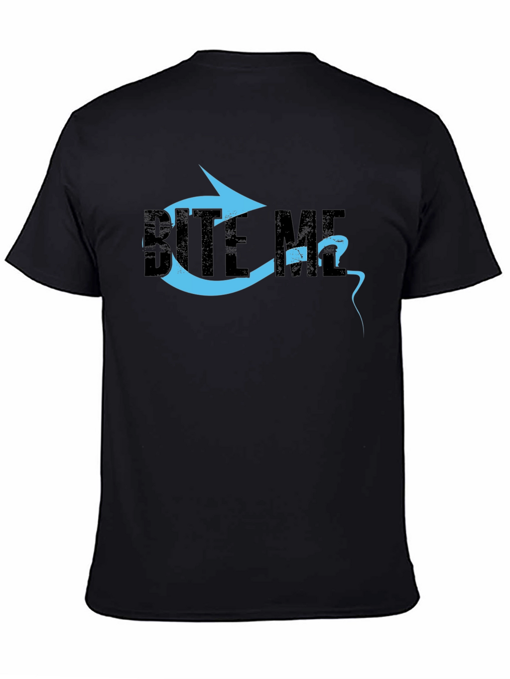 Bite Me Graphic T-Shirt - Black Cotton Tee