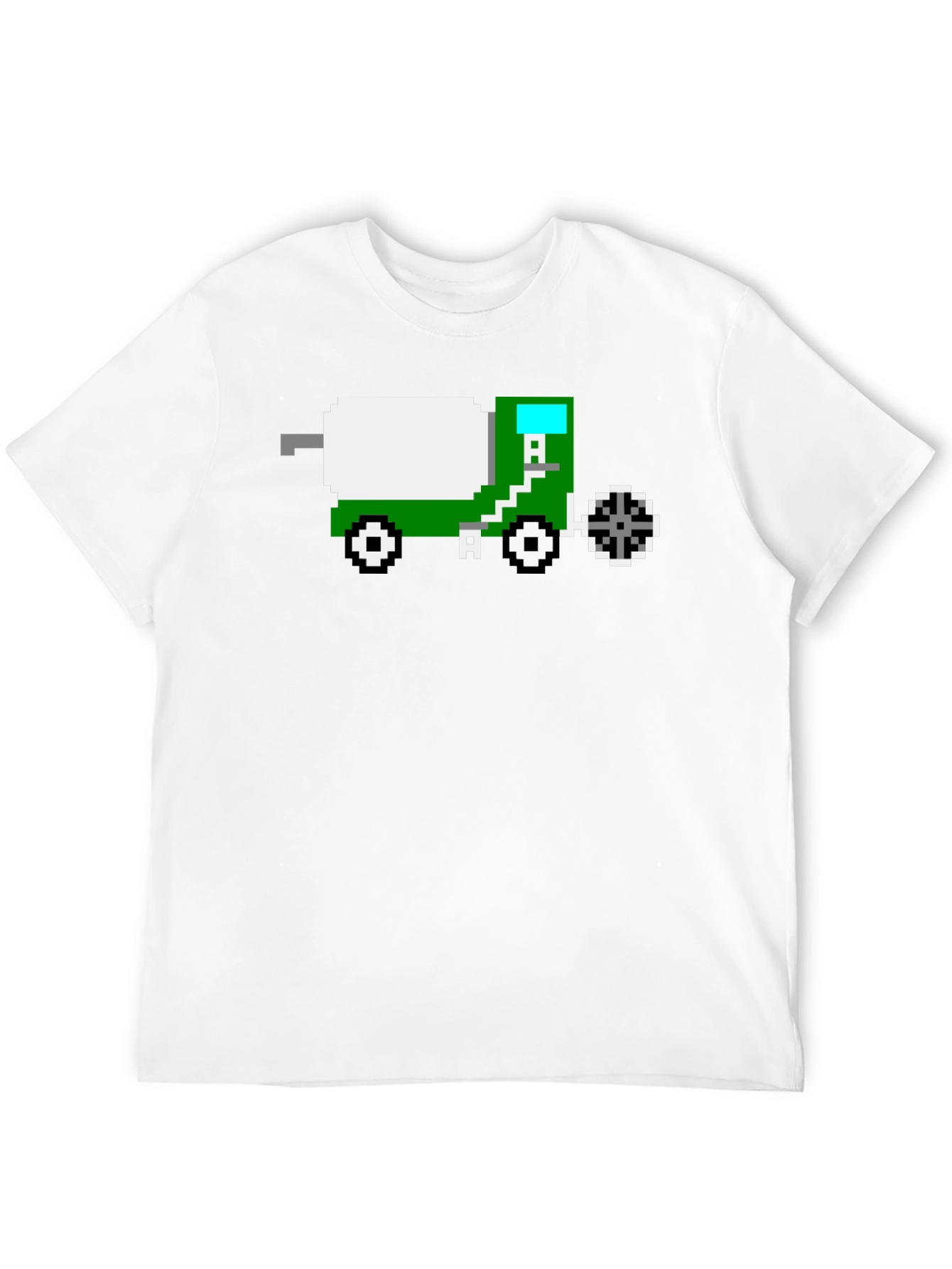 Pixel Art Cement Truck T-Shirt - Retro Gaming Style