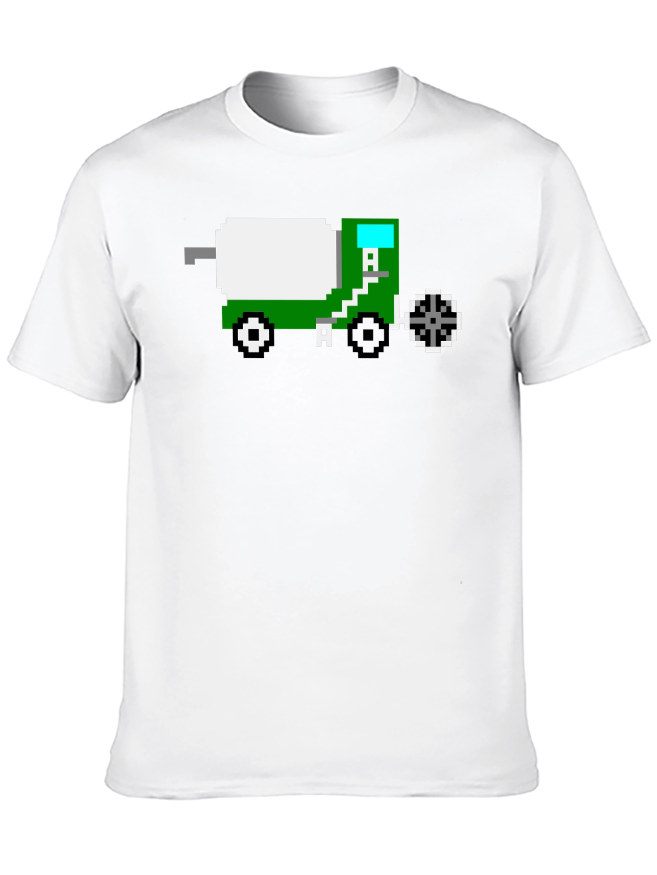 Pixel Art Cement Truck T-Shirt - Retro Gaming Style