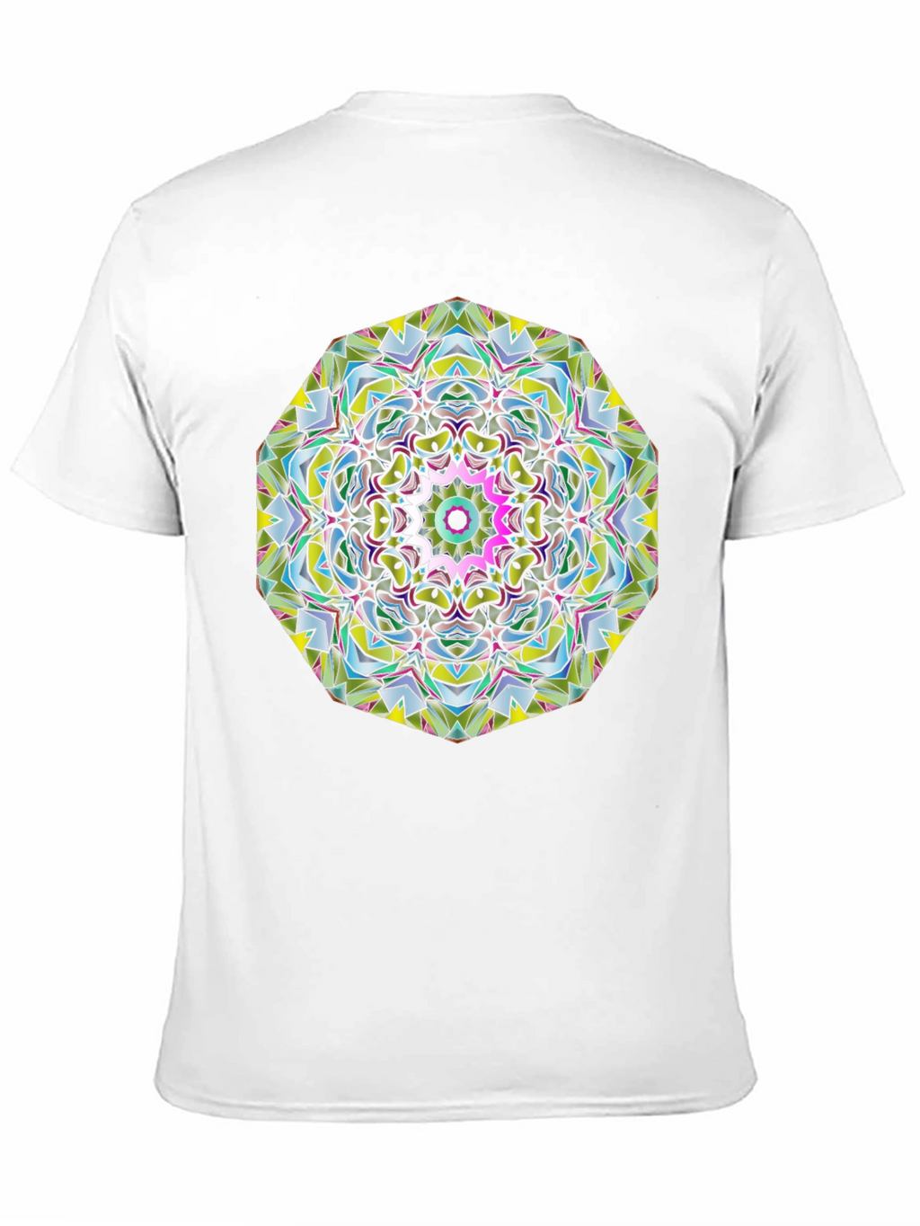 Abstract Mandala Graphic Print Black T-Shirt