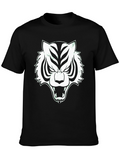 Black Tiger Graphic Tee - Stylish Mens Cotton T-Shirt