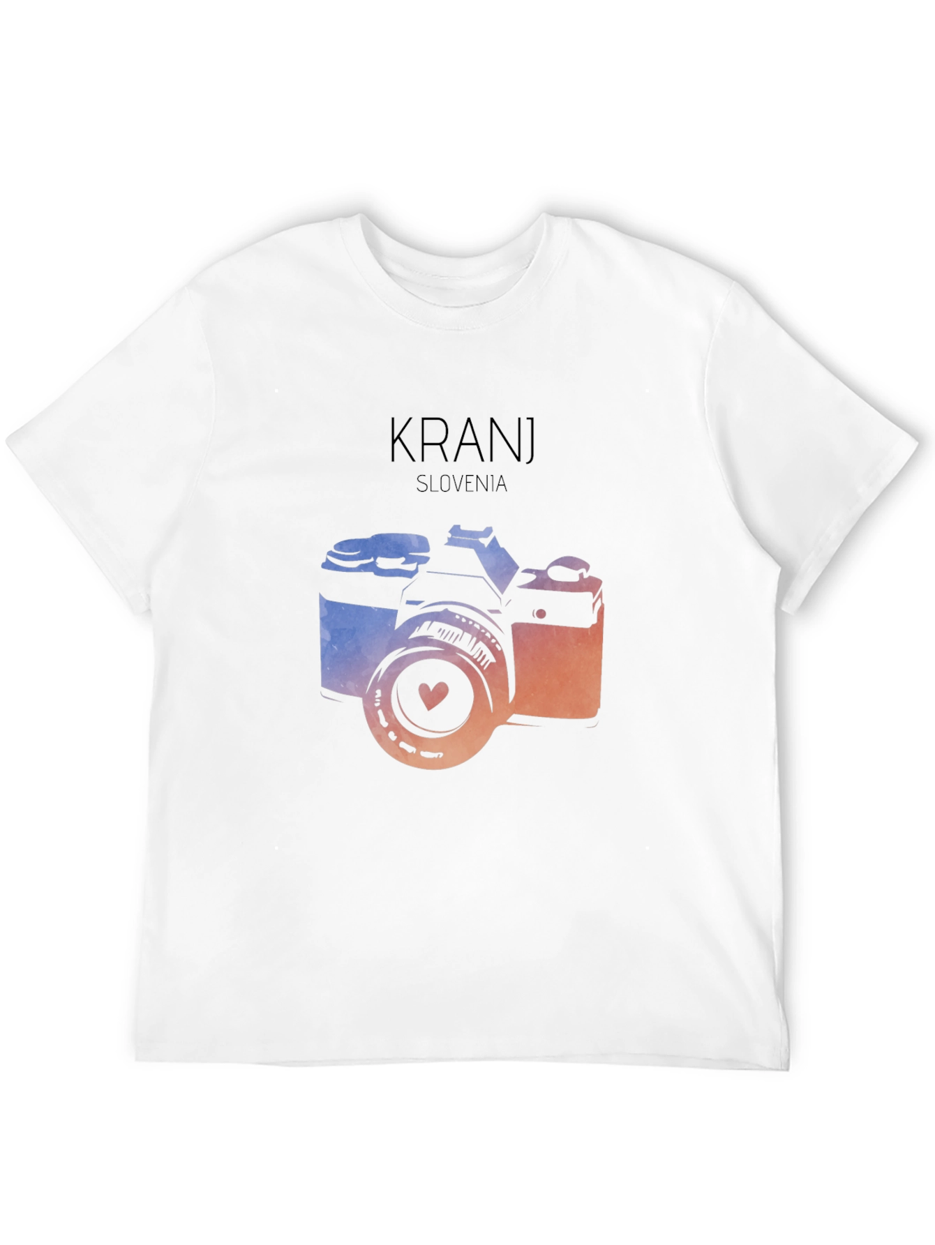 Kranj Slovenia Camera Graphic Tee - Black