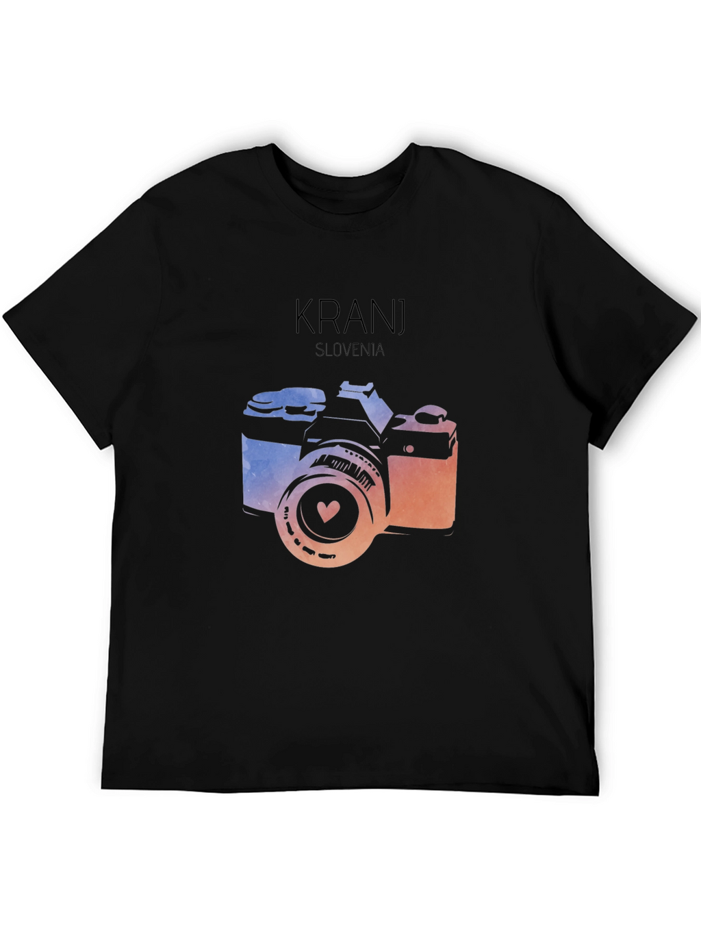 Kranj Slovenia Camera Graphic Tee - Black
