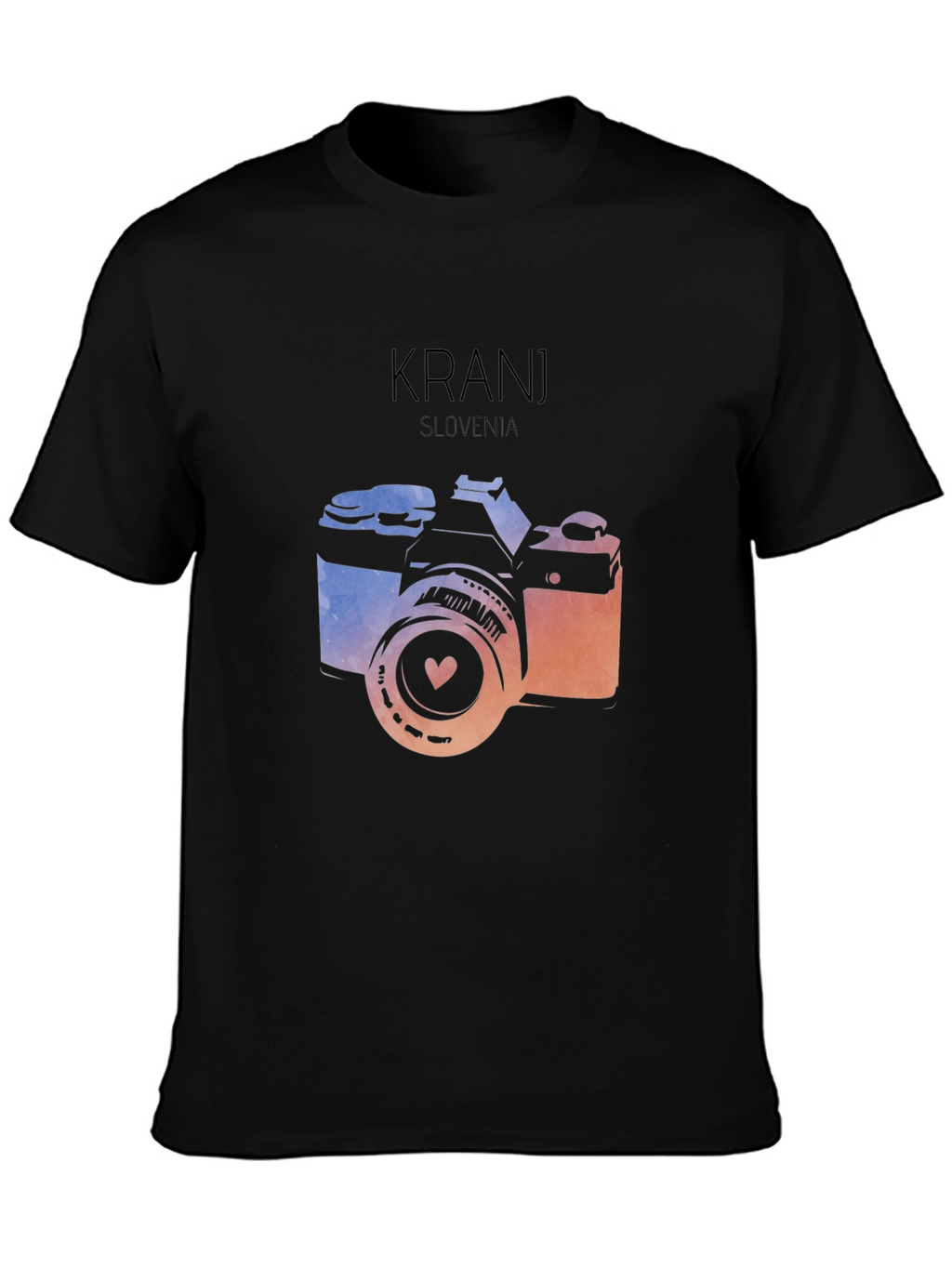 Kranj Slovenia Camera Graphic Tee - Black