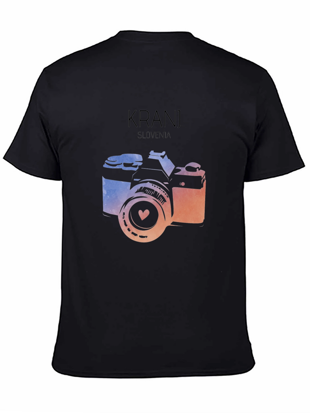 Kranj Slovenia Camera Graphic Tee - Black