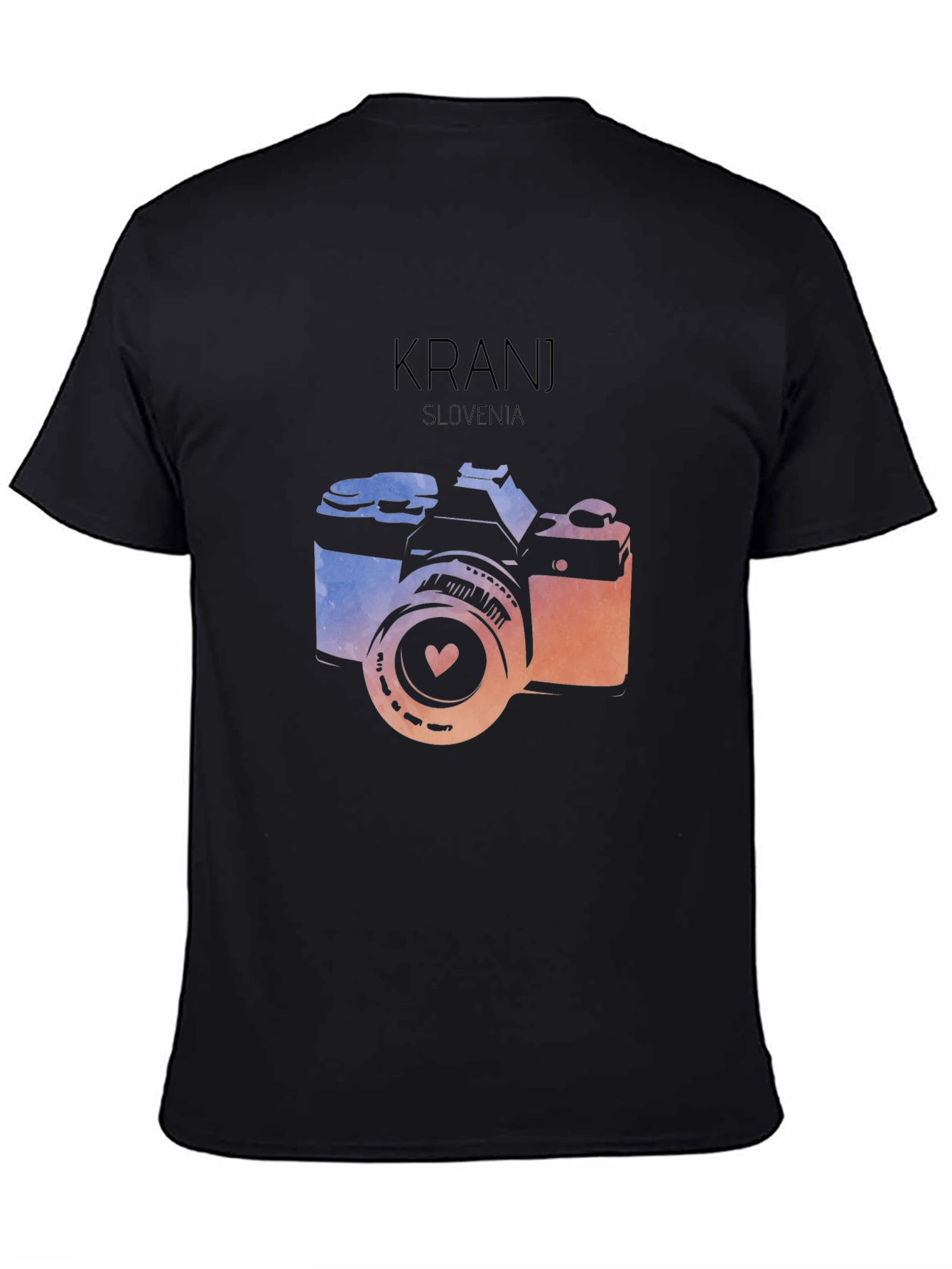 Kranj Slovenia Camera Graphic Tee - Black