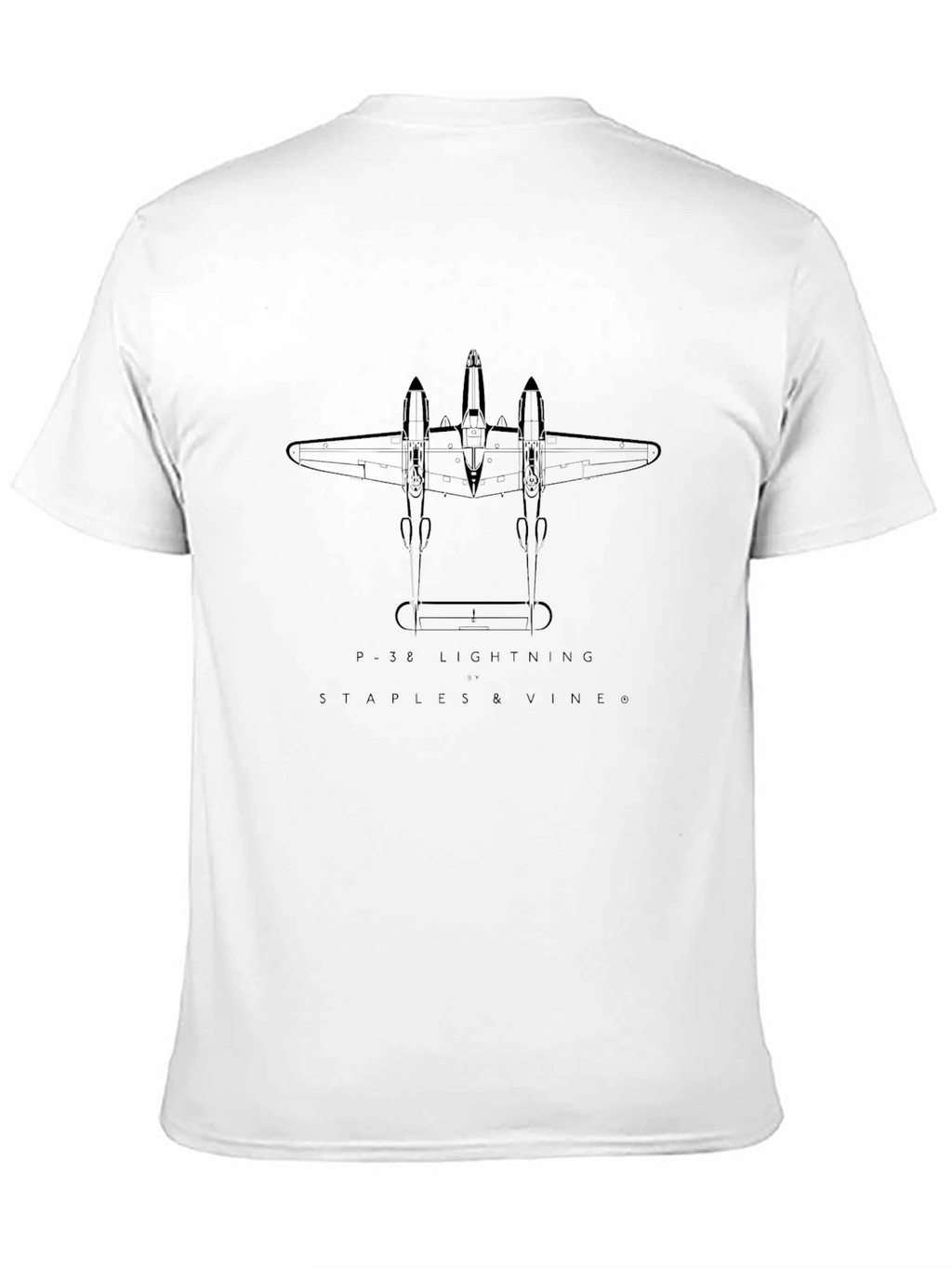 P-38 Lightning Graphic Tee - Staples & Vines Design