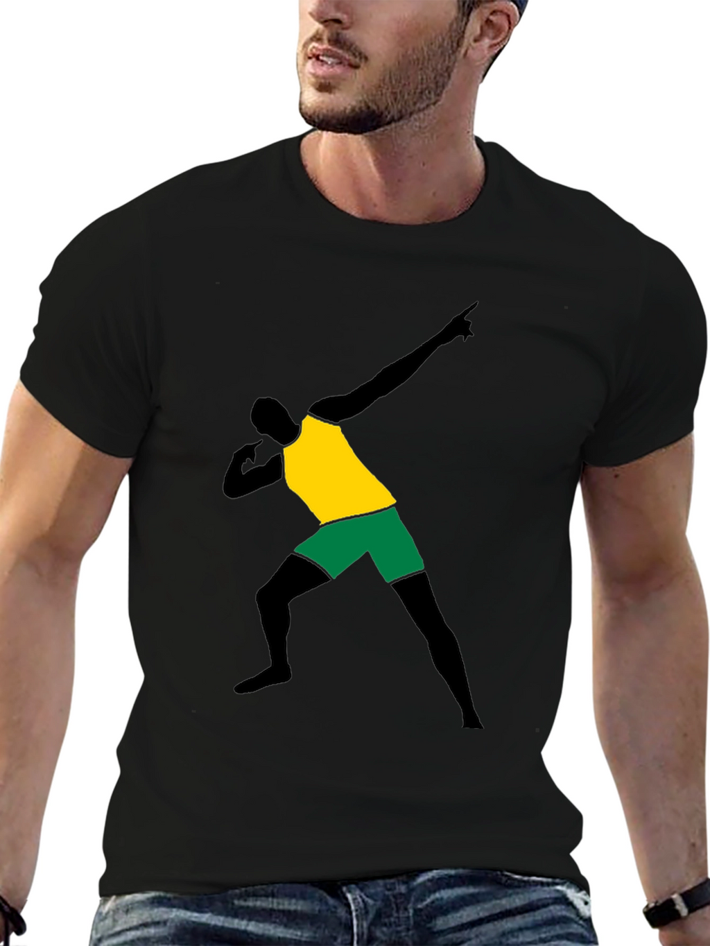 Dabbing Man Graphic Tee - Cool Black T-Shirt
