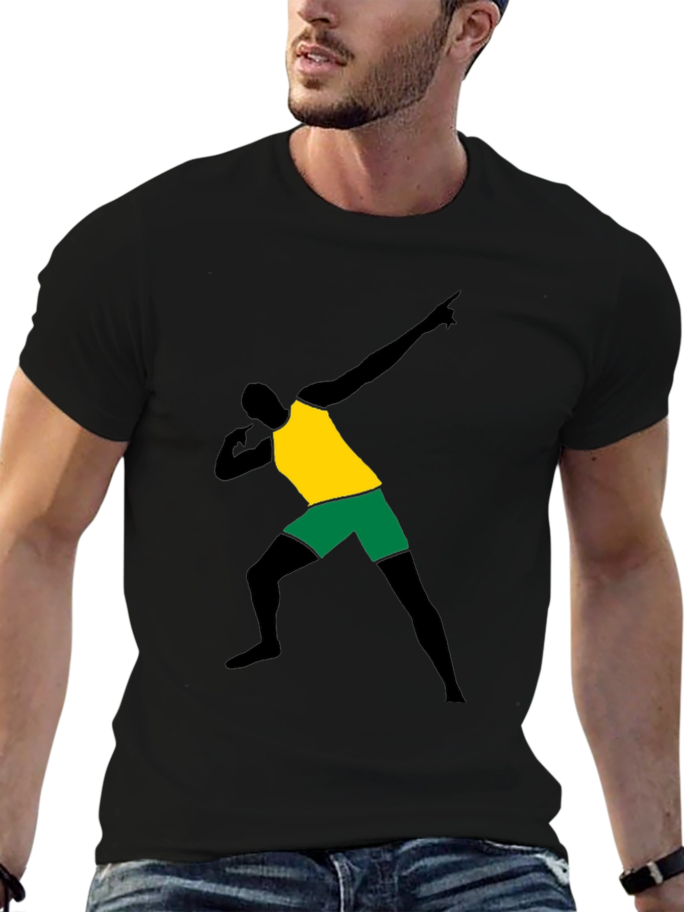 Dabbing Man Graphic Tee - Cool Black T-Shirt