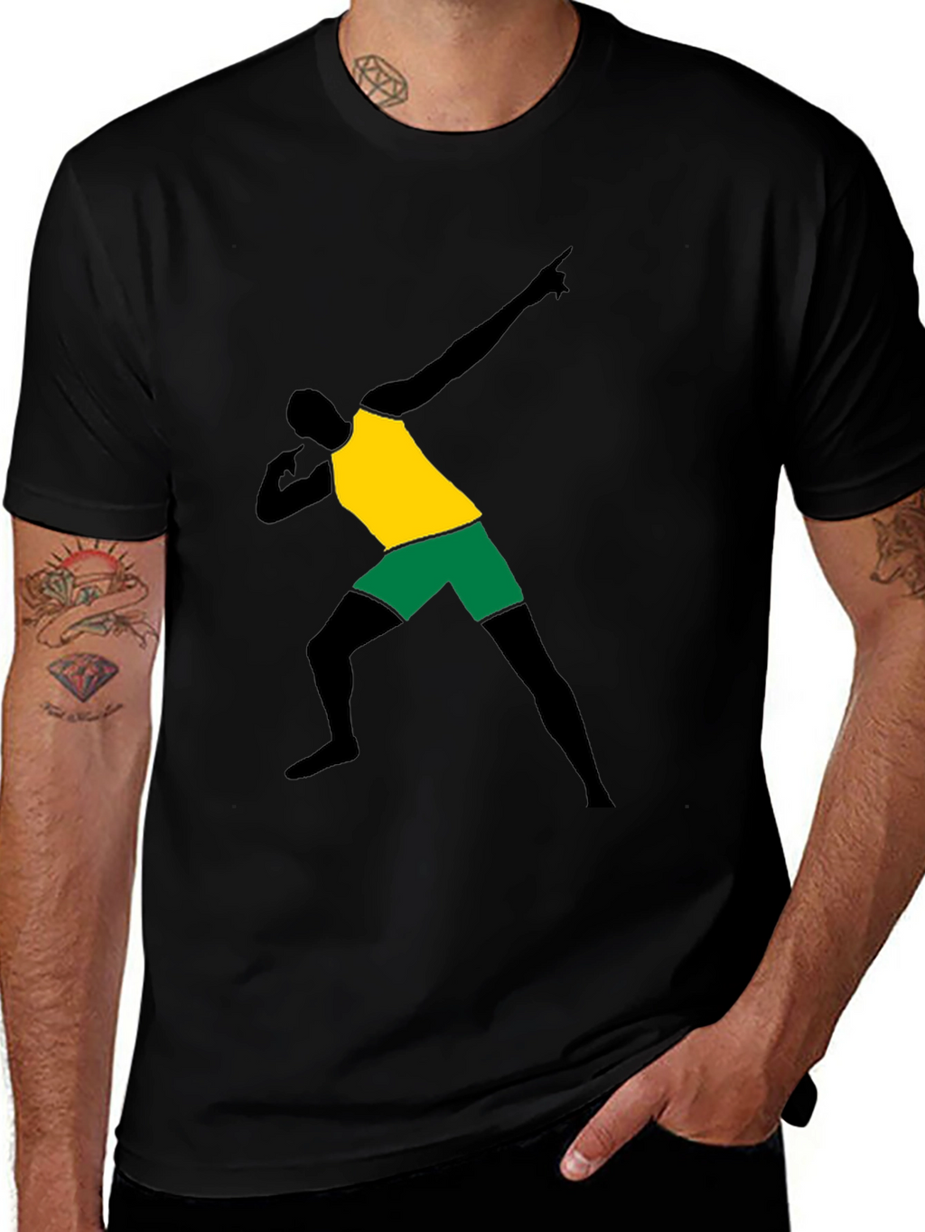 Dabbing Man Graphic Tee - Cool Black T-Shirt
