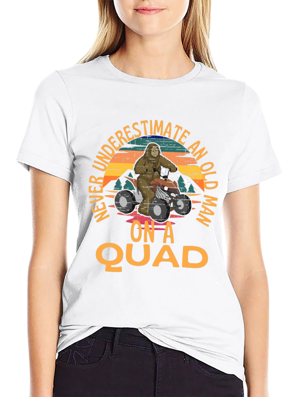 Never Underestimate an Old Man on a Quad Tee