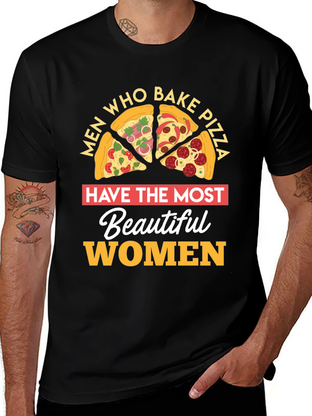 Pizza Lover T-Shirt Men Who Bake Foodie Gift