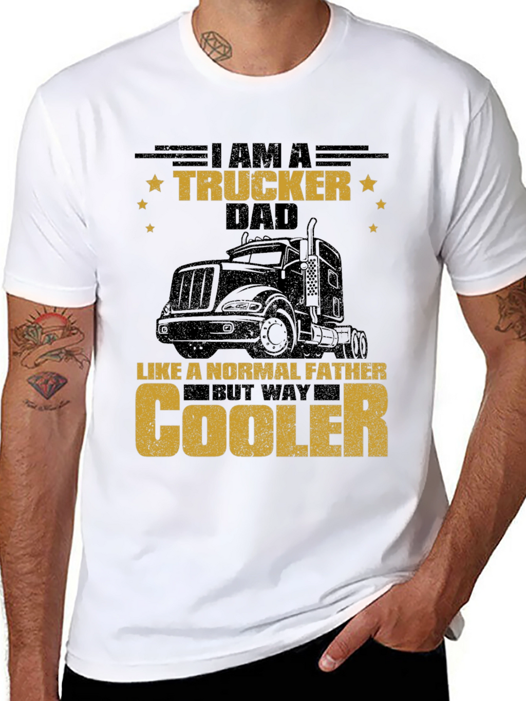 Trucker Dad T-Shirt - Cool Fathers Day Tee