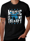 Music is My Therapy Drum Set T-Shirt