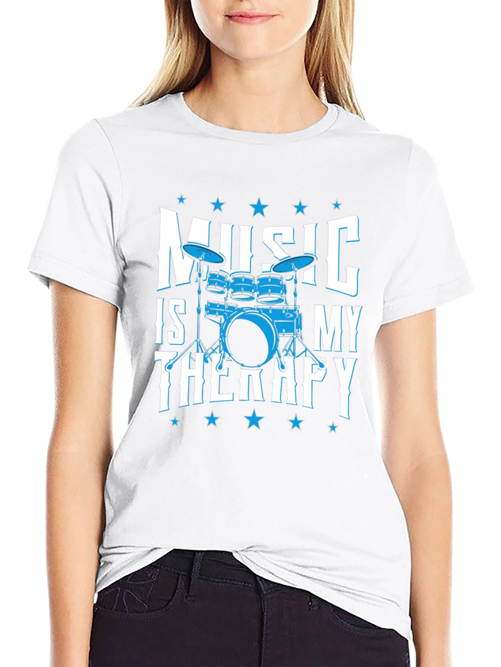 Music is My Therapy Drum Set T-Shirt