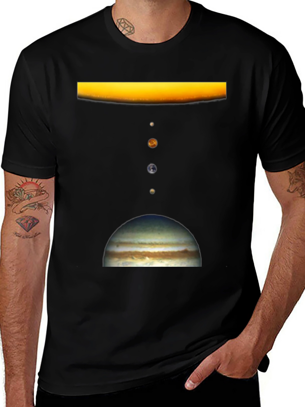 Solar System Planet Graphic Print T-Shirt