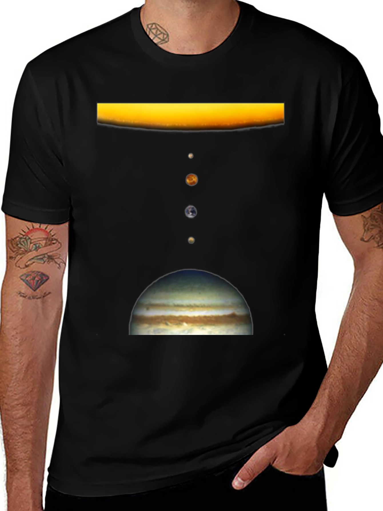 Solar System Planet Graphic Print T-Shirt