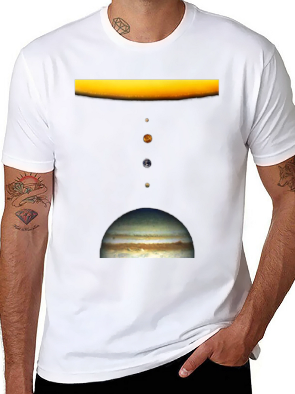 Solar System Planet Graphic Print T-Shirt