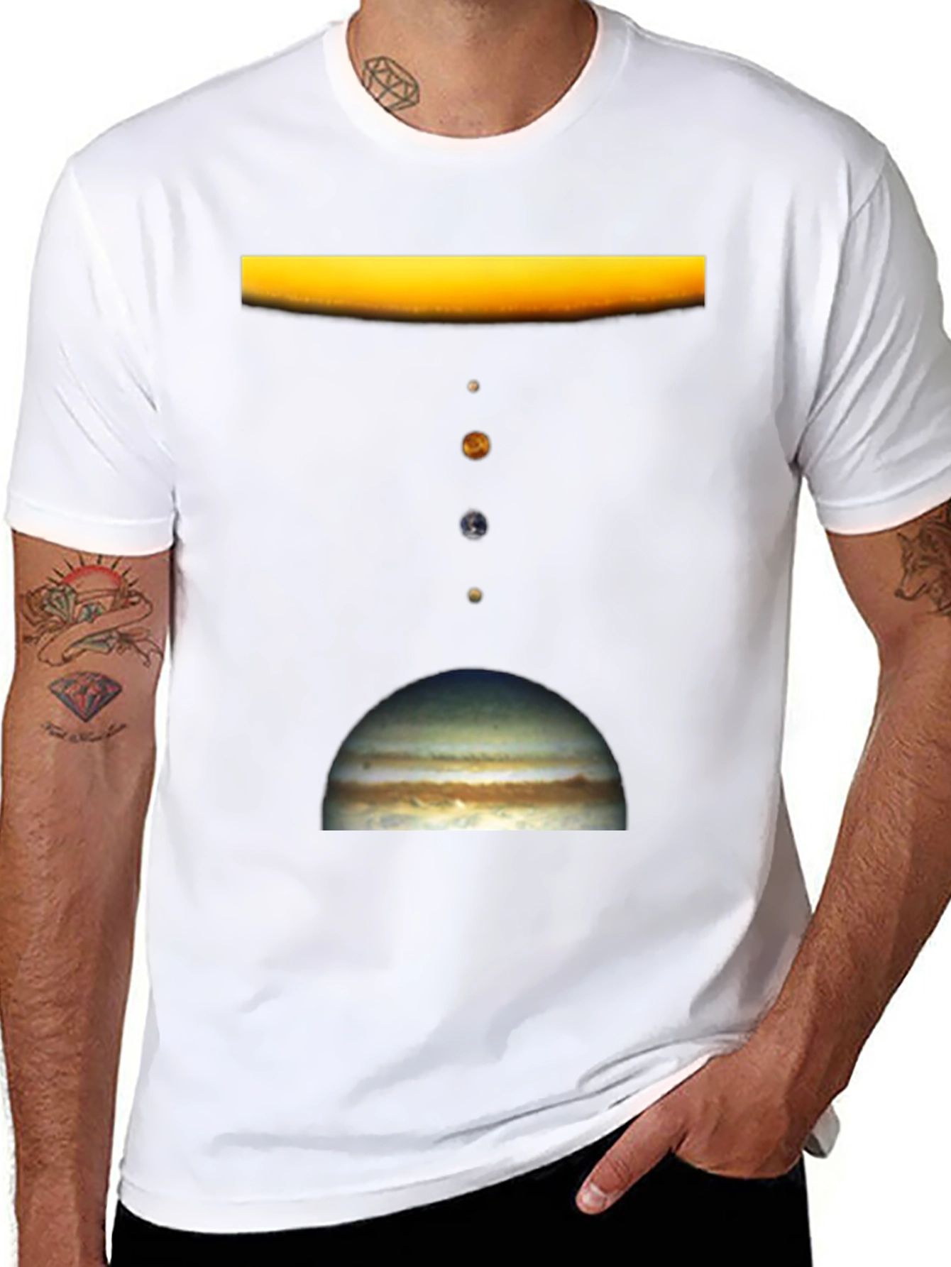 Solar System Planet Graphic Print T-Shirt