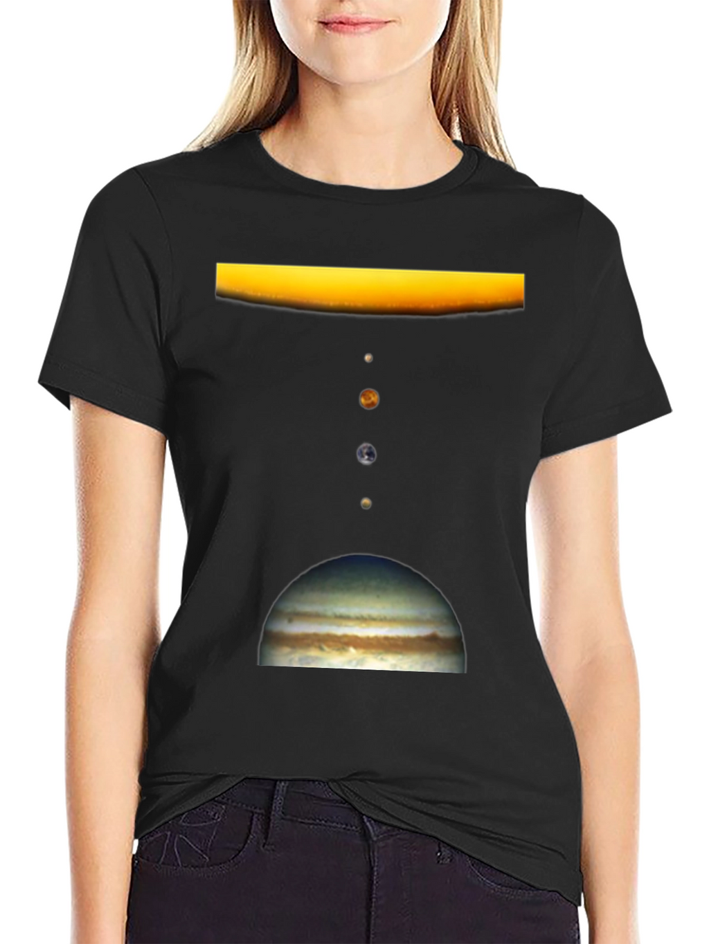 Solar System Planet Graphic Print T-Shirt