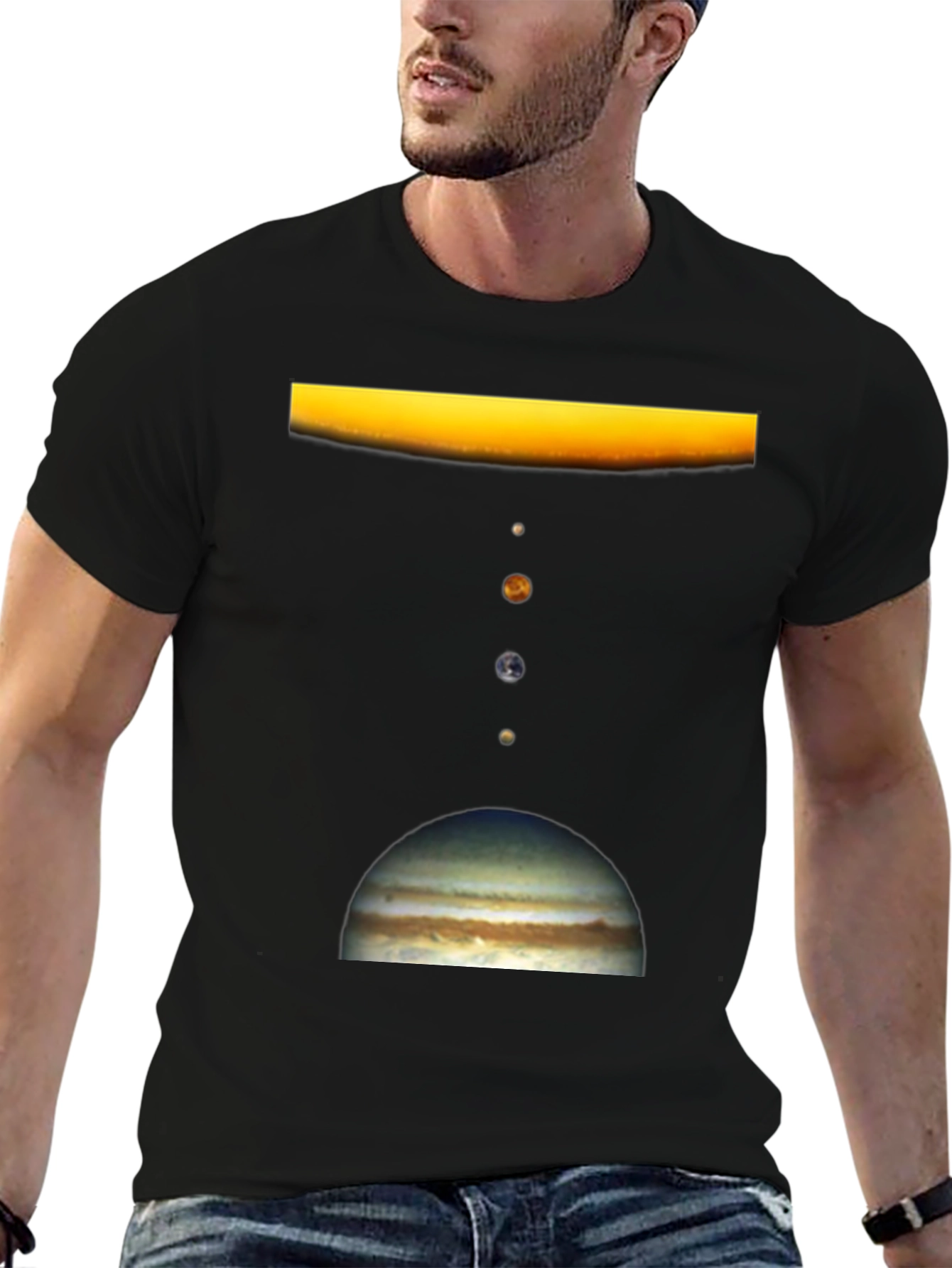 Solar System Planet Graphic Print T-Shirt