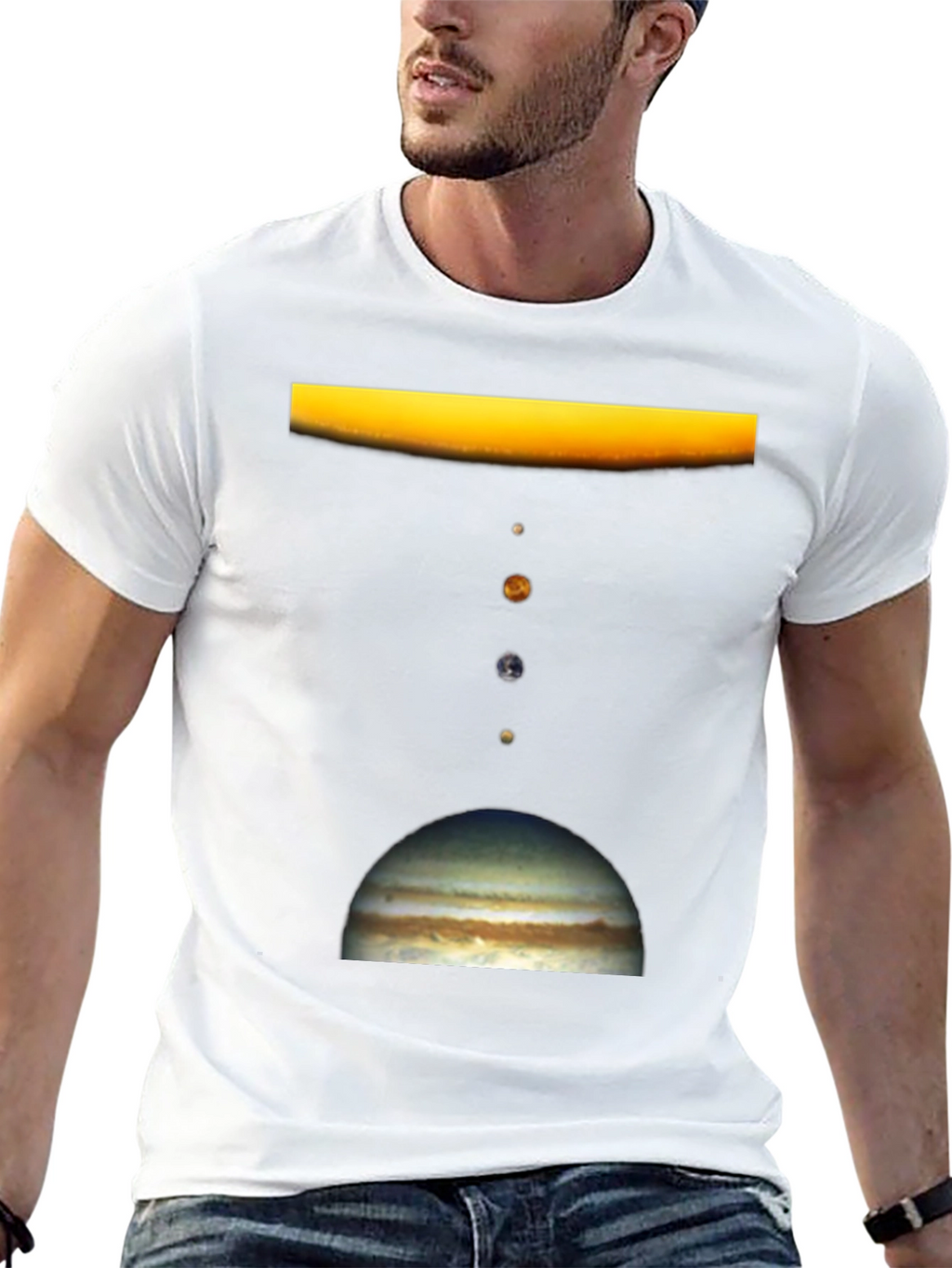 Solar System Planet Graphic Print T-Shirt