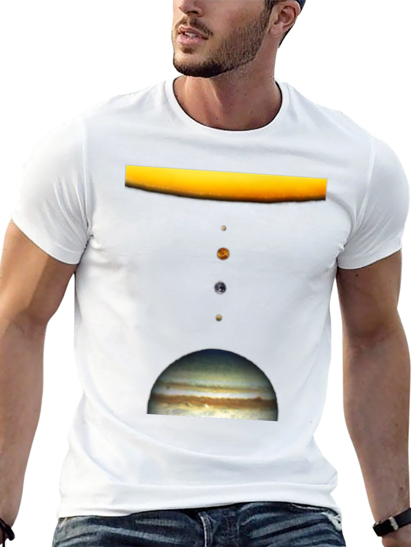 Solar System Planet Graphic Print T-Shirt