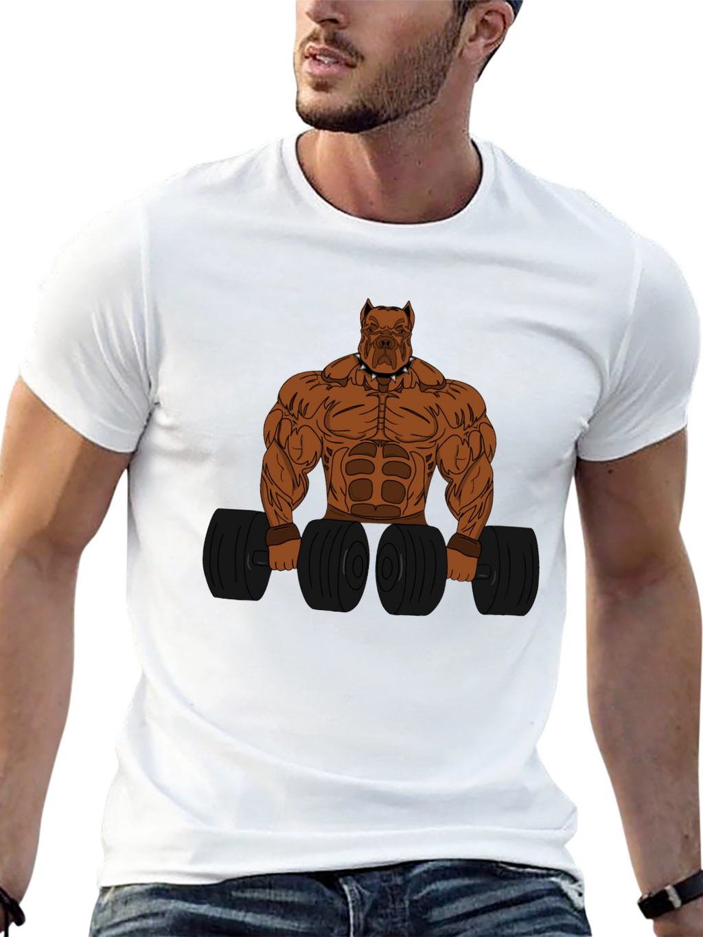 Bodybuilding Dog Graphic Tee - Workout Motivation Shirt