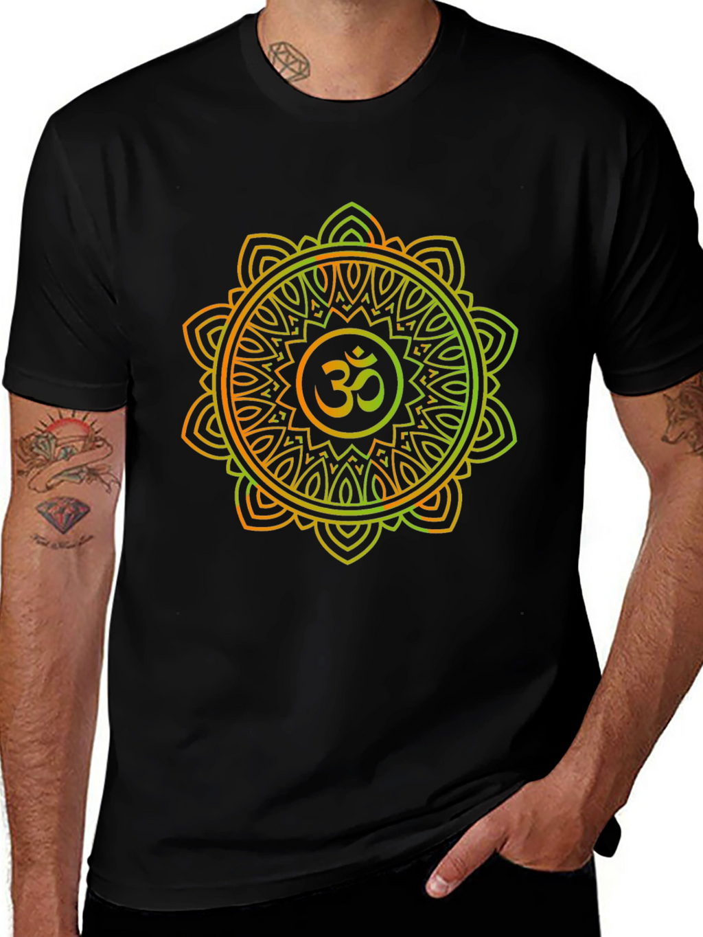 Om Mandala Graphic Tee - Spiritual Zen Style