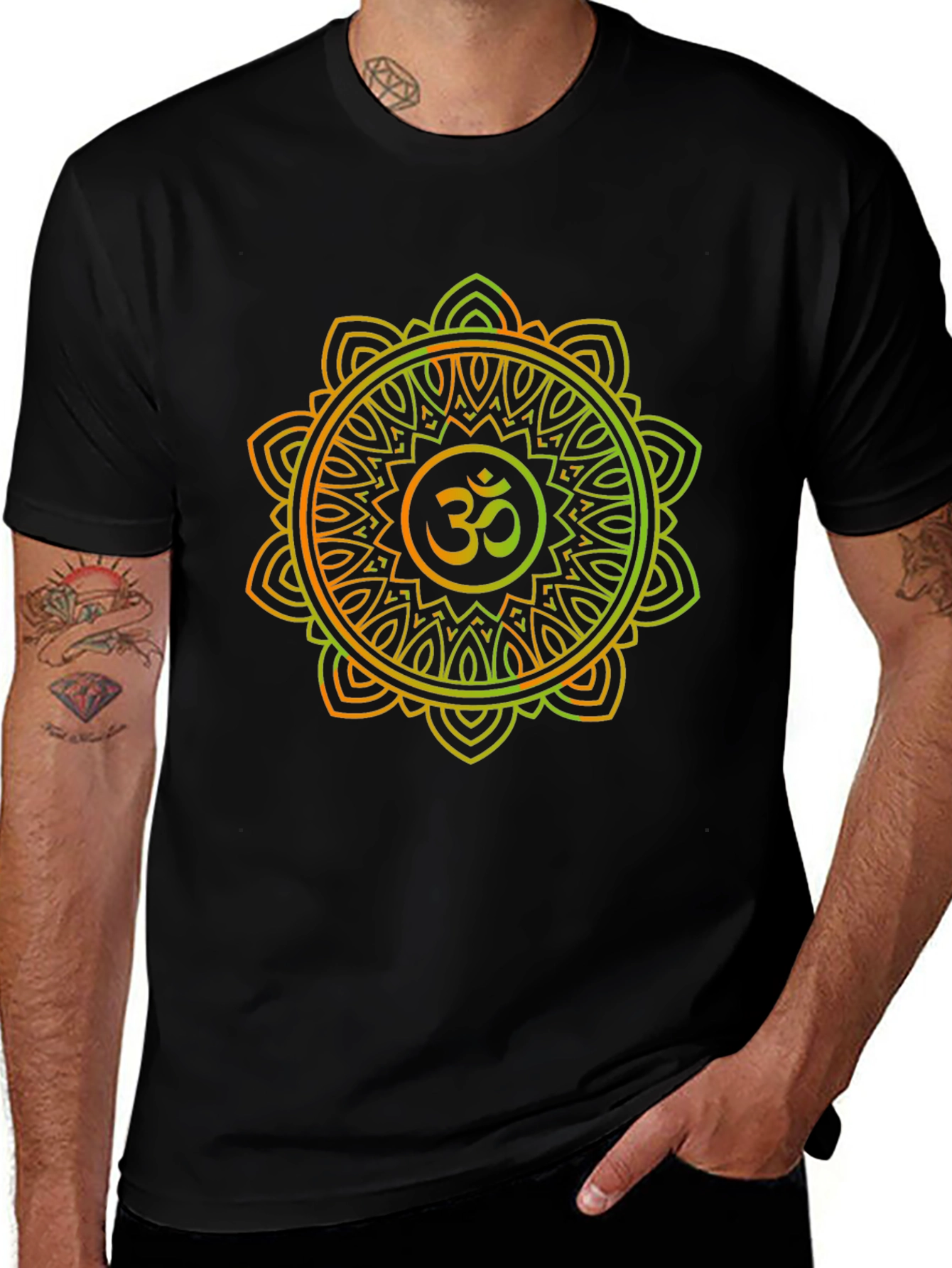 Om Mandala Graphic Tee - Spiritual Zen Style
