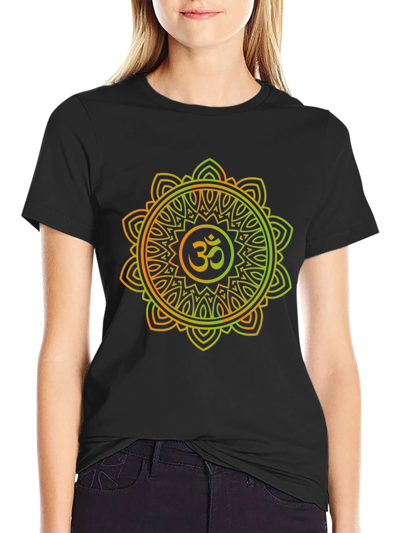 Om Mandala Graphic Tee - Spiritual Zen Style