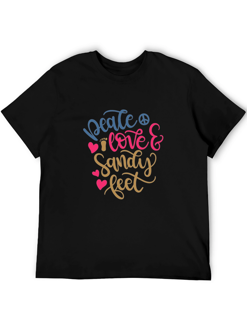Peace Love & Sandy Feet Graphic T-Shirt