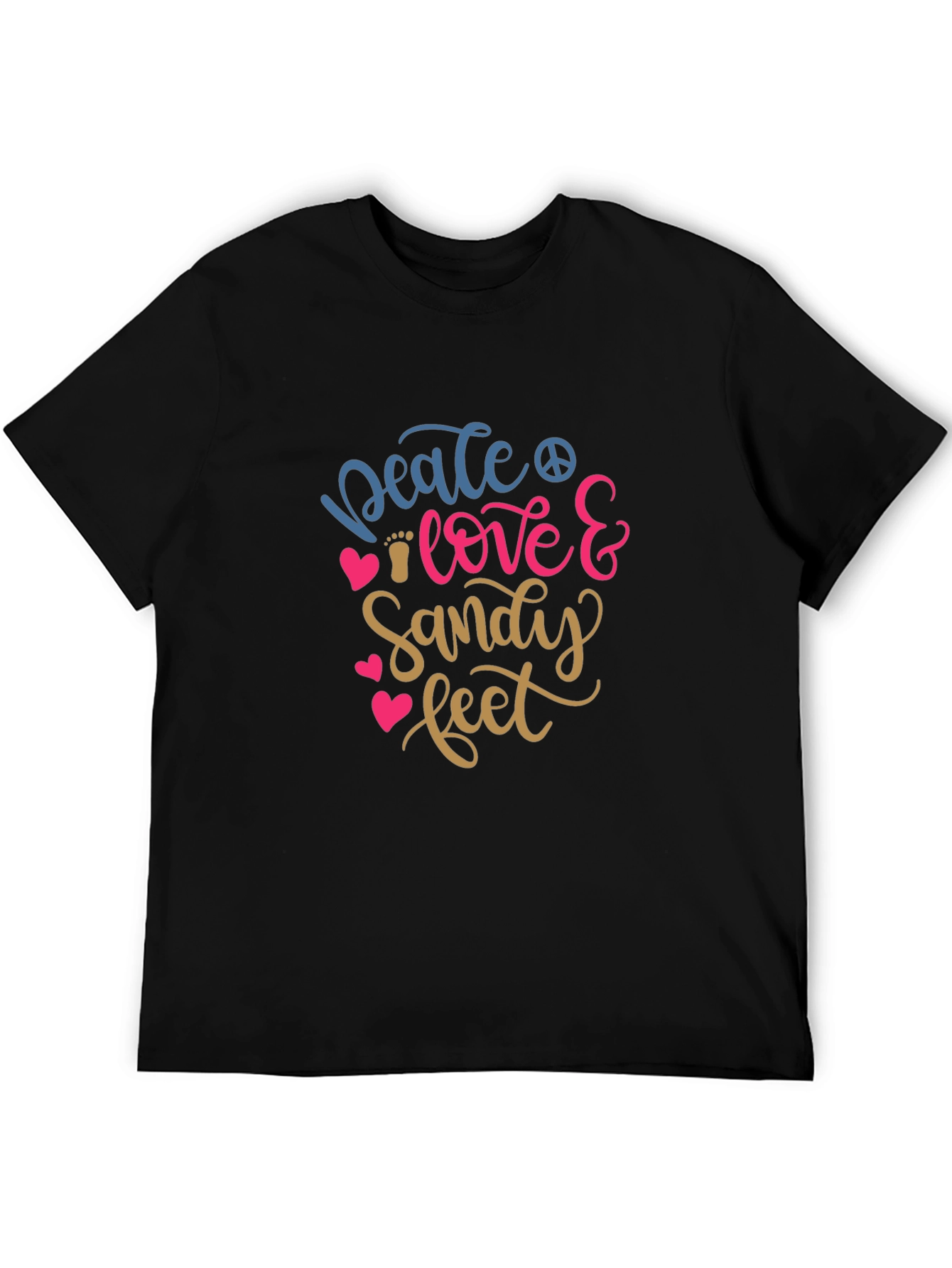 Peace Love & Sandy Feet Graphic T-Shirt
