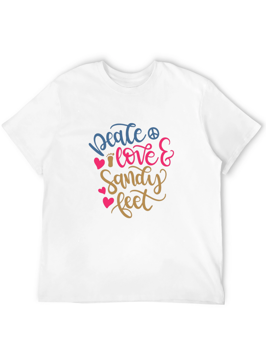 Peace Love & Sandy Feet Graphic T-Shirt