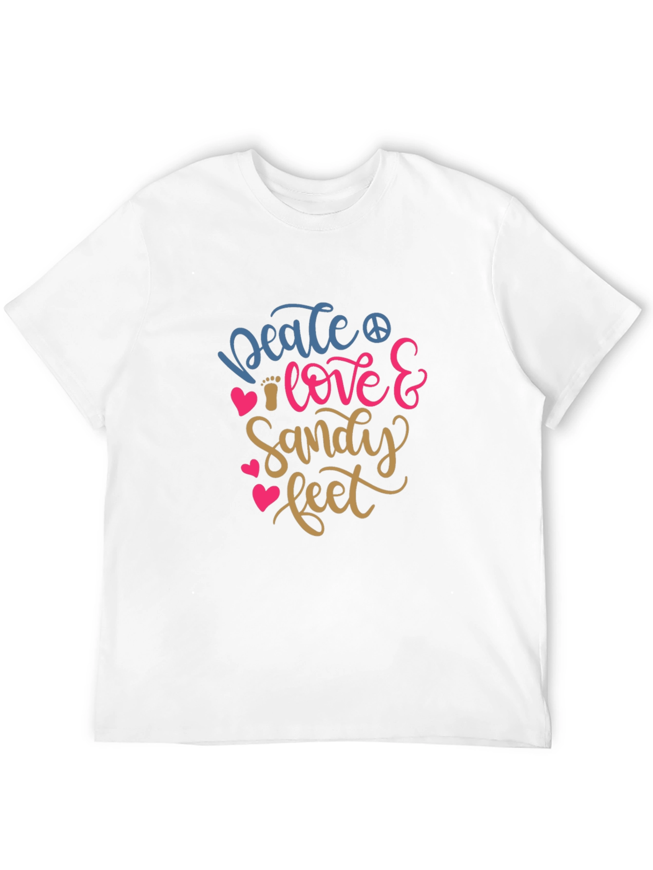 Peace Love & Sandy Feet Graphic T-Shirt